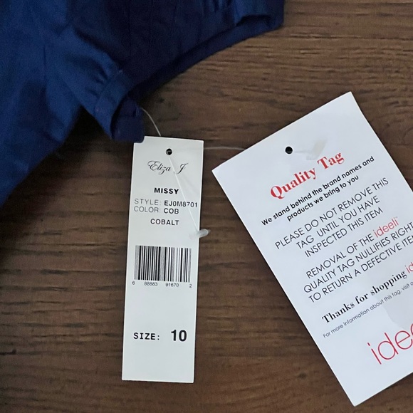 Eliza J Blue Short Sleeve Shirtwaist Dress - Picture 8 of 9